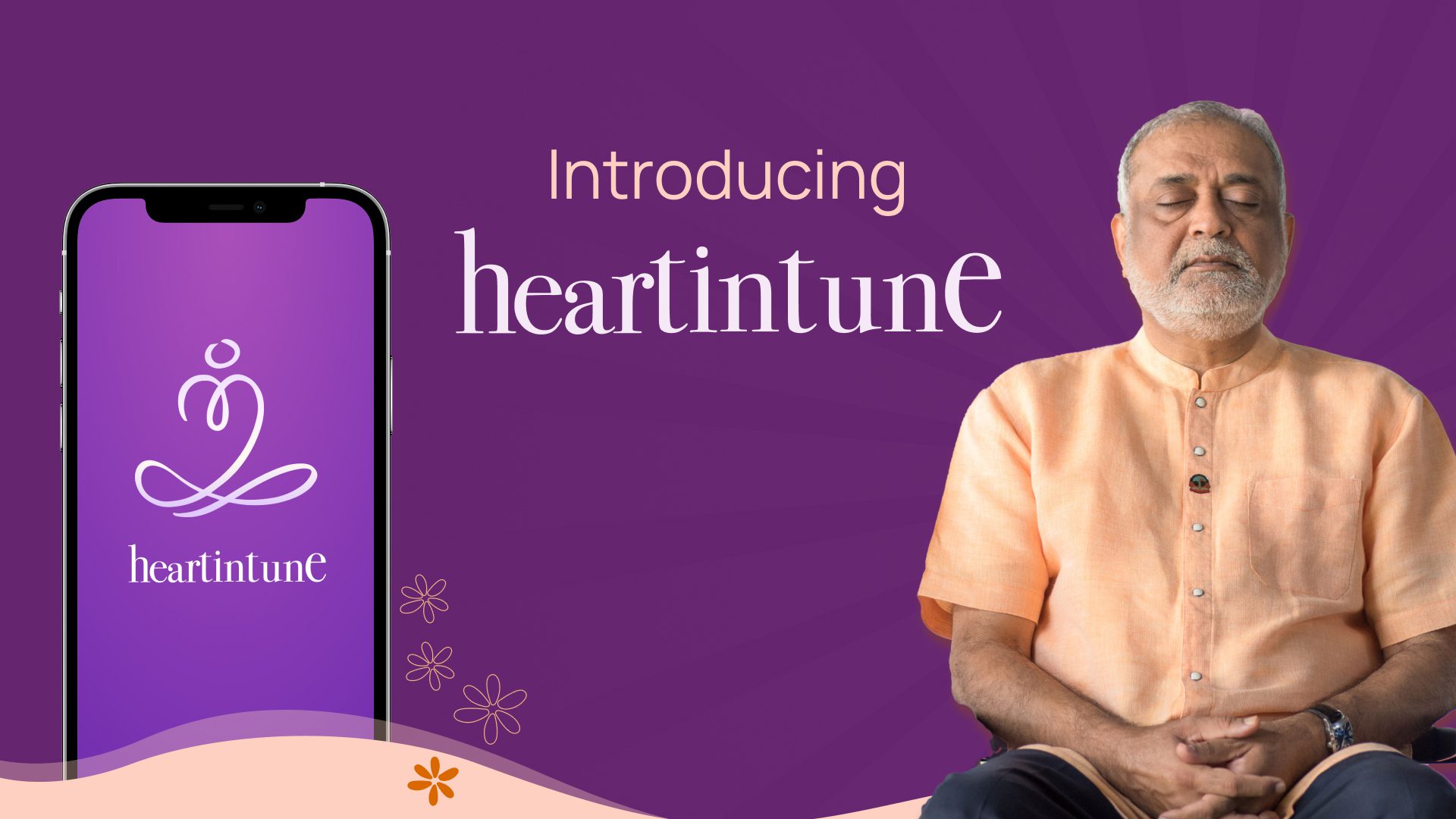 heartintune introducing screen with daaji and phone