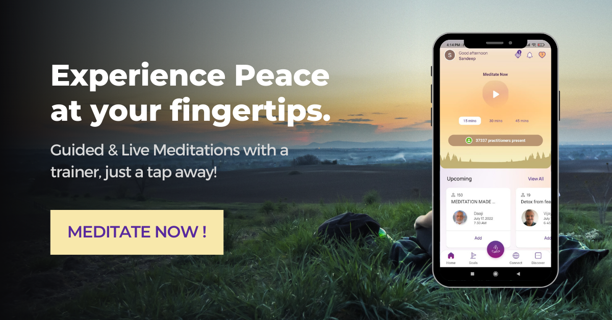 A featured image of Heartfulness App -The Best Meditation App.